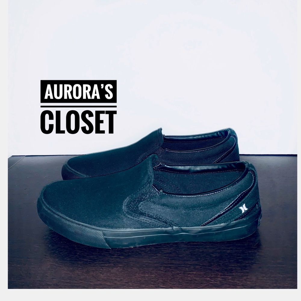 Hurley 9.5 Black Deck Shoes Slip On Kayo